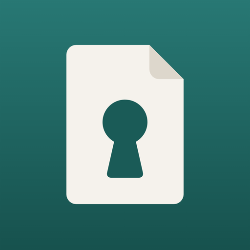 Paperlock icon: a page with a keyhole